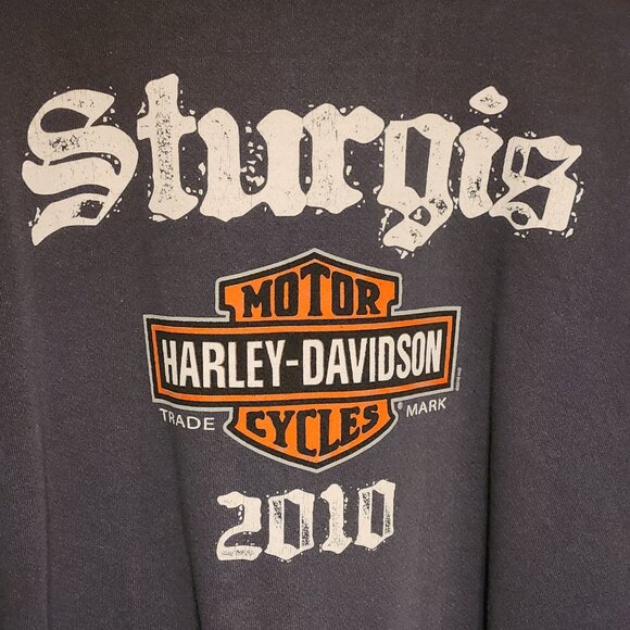 🦅 Harley-Davidson Sturgis 2010 70th Anniversary Sweatshirt L 🦅 - Picture 5 of 6